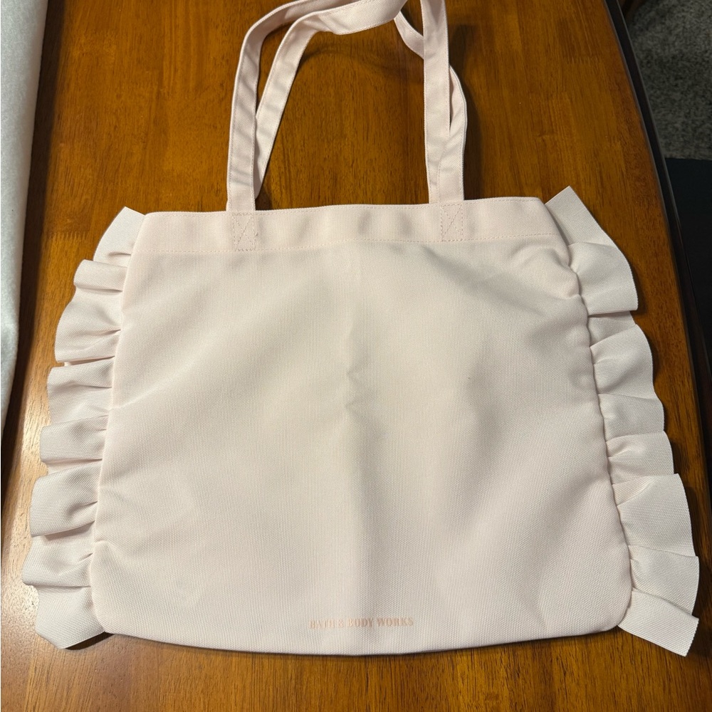 Bath & Body Works Soft Pink Ruffle Tote